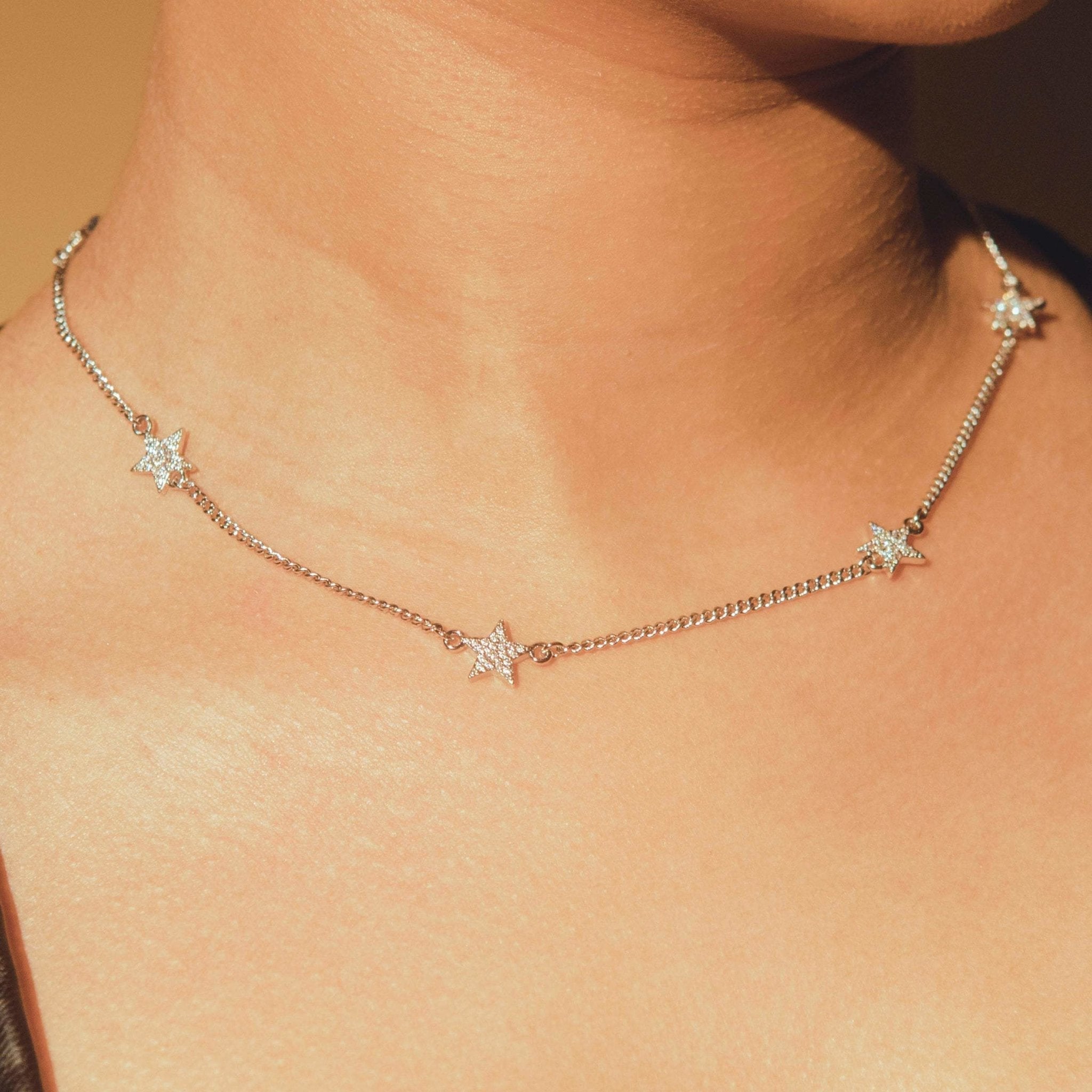 Star Necklace - White Gold - Cernucci